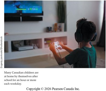 Child playing video games alone at home