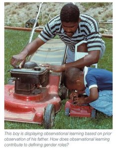 Child learning by observing parent