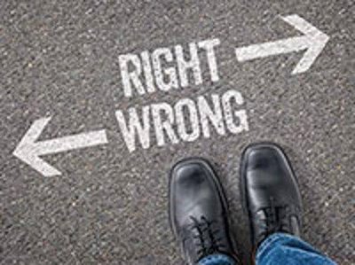 Right and wrong decision-making