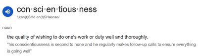 Conscientiousness definition