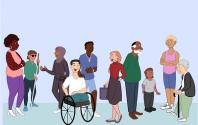 Diverse group of people illustrating social categories