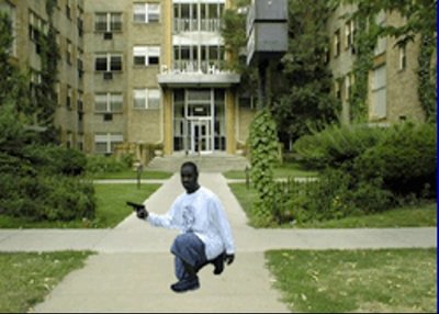 Example of armed Black target in shooter bias study