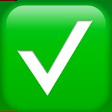 Green checkmark representing coping with stress