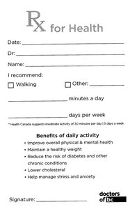 Exercise prescription form
