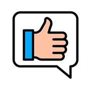 Thumbs up symbolizing positive influence