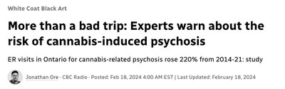 Headline about cannabis-induced psychosis