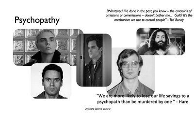 Images and quotes related to psychopathy