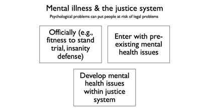 Diagram: Mental illness and the justice system