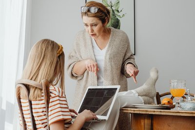 Positive punishment: scolding a child