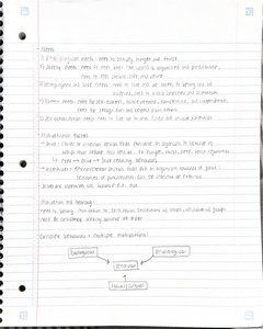 Handwritten notes on motivation and Maslow's hierarchy