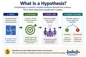 Diagram explaining what a hypothesis is in science