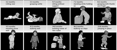 Motor development milestones in infancy