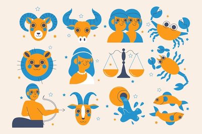 Astrological symbols, often used in pseudoscientific personality assessments