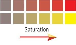 Diagram showing color saturation