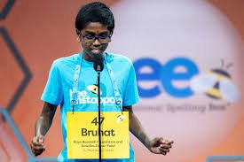 Student at a spelling bee, demonstrating self-efficacy