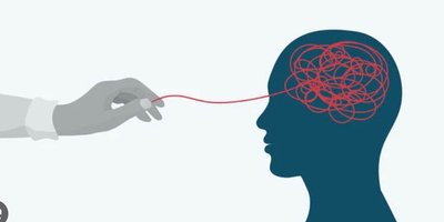 Illustration of untangling thoughts, representing behavioral therapy's focus on direct change of problematic behaviors