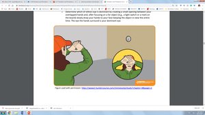 Activity to determine dominant eye