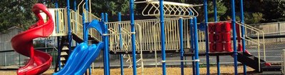Playground equipment, a common site for childhood injuries