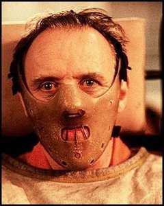 Fictional character in a restraint, often cited as an example of psychopathic traits