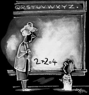 Cartoon illustrating extrinsic and intrinsic motivation