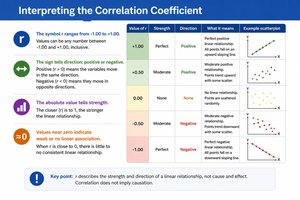 Interpreting the correlation coefficient