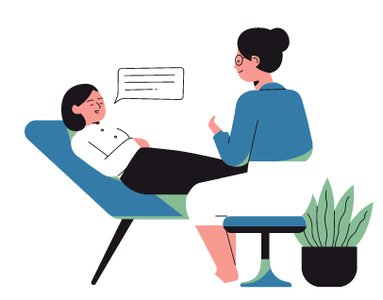Psychotherapy session illustration