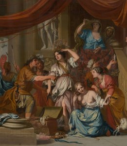 Historical painting depicting treatment of madness