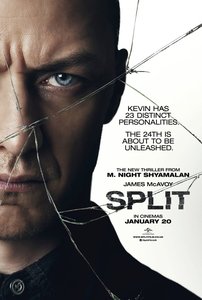 Movie poster for 'Split', a film depicting DID