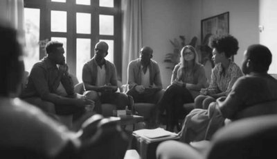 Group therapy session indoors