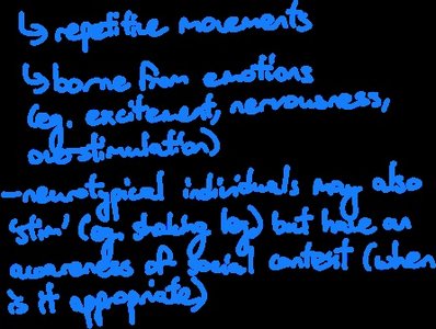 Repetitive movements and emotional context
