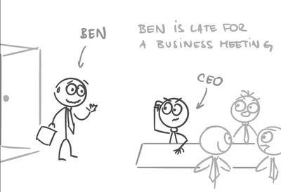 Business meeting scenario
