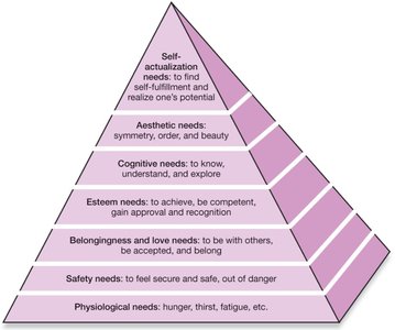 Maslow's hierarchy of needs pyramid