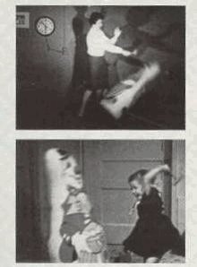 Bandura's Bobo Doll experiment: adult and child interacting with doll