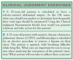 Clinical judgment exercises in intraoperative nursing