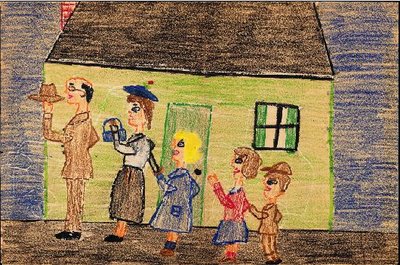 Eight-year-old's drawing illustrating advanced fine-motor development