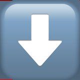 Downward arrow representing downward comparison