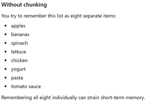 List Without Chunking