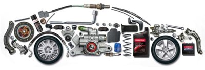 Car made of parts, representing structuralism's focus on basic elements
