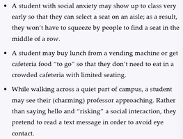 Examples of social anxiety behaviors