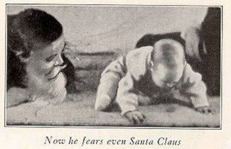 Little Albert experiment: child fears Santa Claus mask