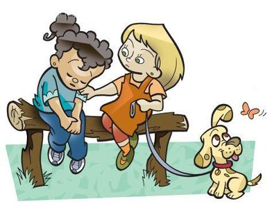 Children in a peer group outdoors