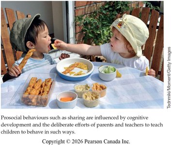 Children sharing food, demonstrating prosocial behaviour