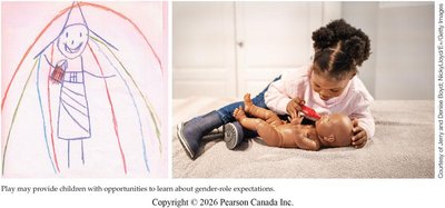 Children engaging in gender-typed activities