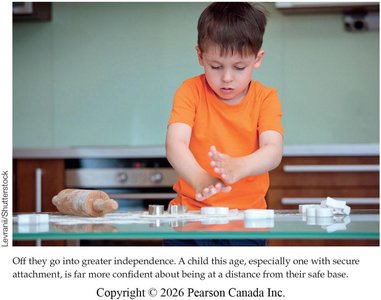 Child demonstrating independence in a kitchen setting