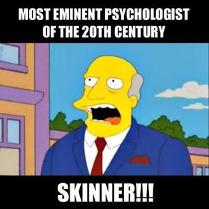 Cartoon referencing Skinner, behaviourism