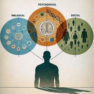 Venn diagram of biological, psychological, and social perspectives