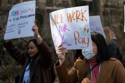 Protest for pay equity