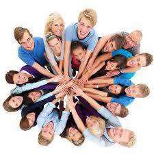 People forming a circle, symbolizing social interaction