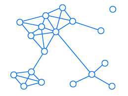 Network diagram representing social group connections