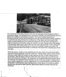 Landscape feature reflecting change and development